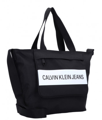Сумка шоппер CALVIN KLEIN Jeans K60K608237 черная с логотипом