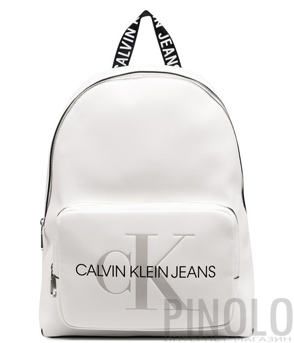 Рюкзак CALVIN KLEIN Jeans K60K607201 с внешним карманом белый