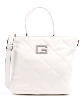 Женская сумка GUESS Brightside HWQW7580230 стеганная белая