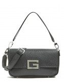 Женская сумка GUESS Brightside HWVY7580190 черная с серебристой фурнитурой