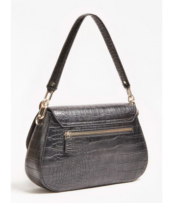 Женская сумка GUESS Triple G HWTG7748190 с тиснением под крокодила черная