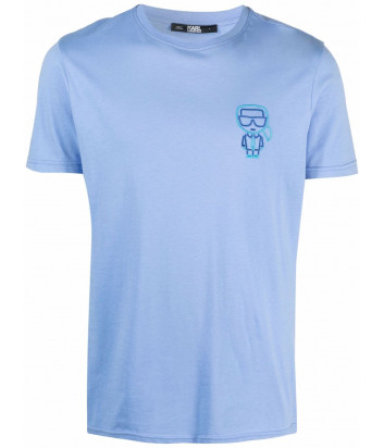 Мужская футболка KARL LAGERFELD Ikonik 215M1702 голубая