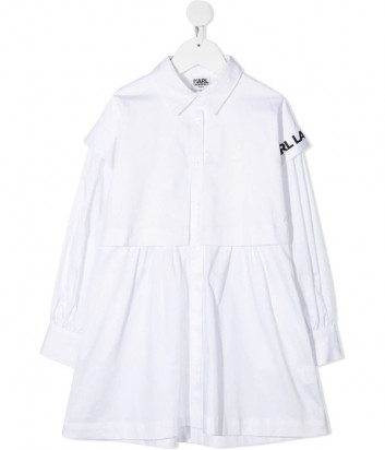 Платье-рубашка KARL LAGERFELD Kids Z12179 белое