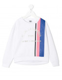 Свитшот KARL LAGERFELD Kids Z15310 белый с цветными полосками