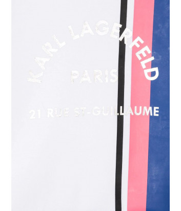 Свитшот KARL LAGERFELD Kids Z15310 белый с цветными полосками