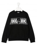 Свитшот KARL LAGERFELD Kids Ikonik Z25290 черный с принтом