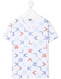 Футболка KARL LAGERFELD Kids Z25280 белая с принтом