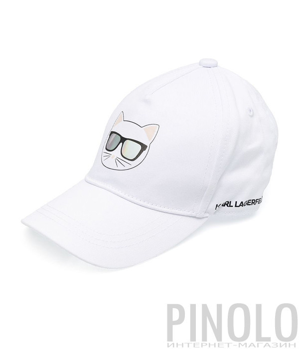 Хлопковая бейсболка KARL LAGERFELD Kids Z11031 белая