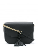 Кожаная сумка через плечо FURLA 1927 MINI WB00119 с кисточками черная