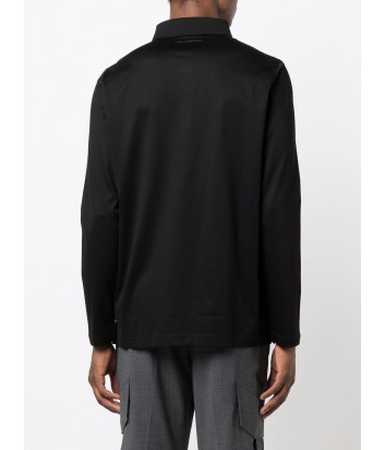 Мужское поло KARL LAGERFELD 745002 512200 с длинным рукавом черное