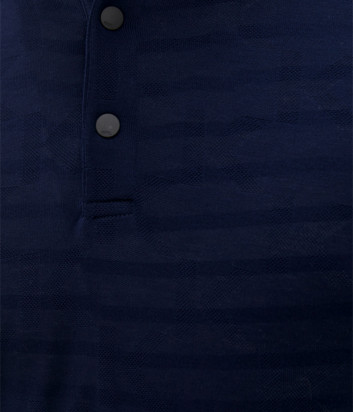 Мужское поло KARL LAGERFELD 745012 512215 с длинным рукавом синее