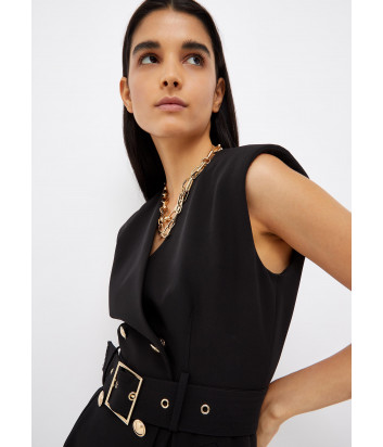 Короткое платье LIU JO CF1107T2200 с ремнём черное