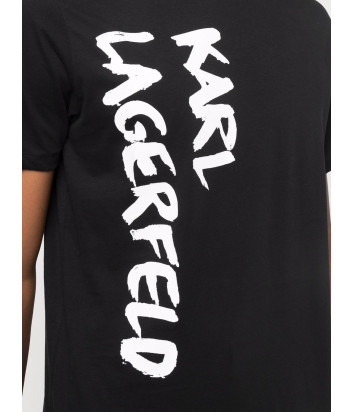 Мужская футболка KARL LAGERFELD 755041 512226 черная с логотипом
