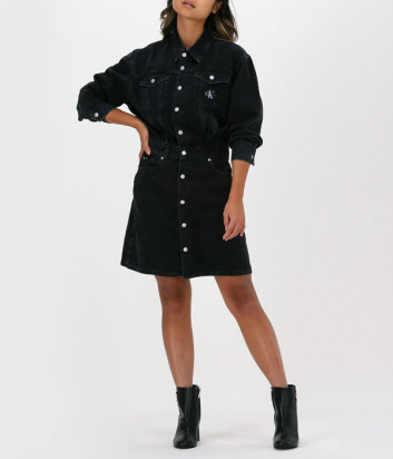 Джинсовое платье CALVIN KLEIN Jeans J20J217101 на пуговицах черное