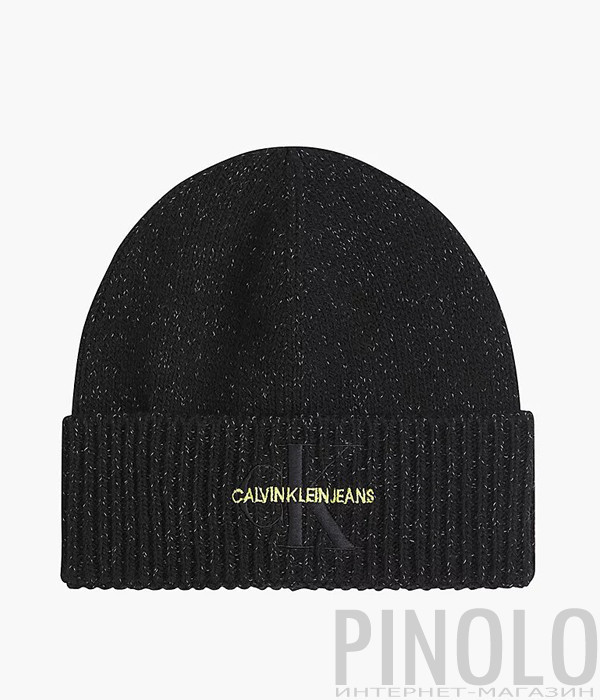 Вязаная шапка CALVIN KLEIN Jeans K50K507179 черная