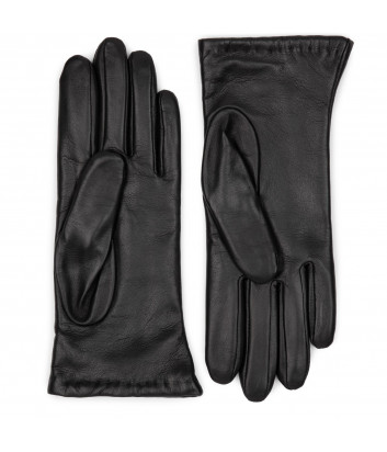 Кожаные перчатки LANCASTER 630-03 на меху черные