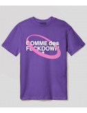 Женская хлопковая футболка COMME DES FUCKDOWN CDFD1631 фиолетовая