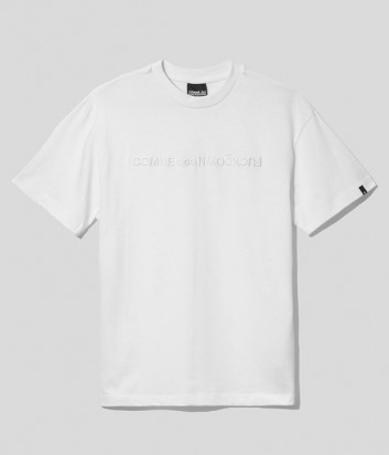 Женская футболка COMME DES FUCKDOWN CDFD1551 с вышитым логотипом белая