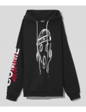 Толстовка COMME DES FUCKDOWN CDFU1253 черная с принтом