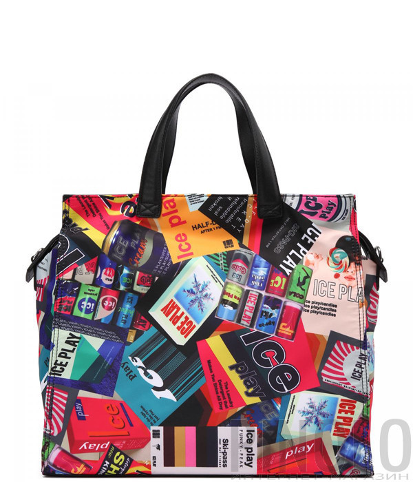 Большая сумка ICE PLAY W2M172376938 с ярким цветным принтом