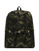 Текстильный рюкзак LIU JO Sport TF1174 T0300 с камуфляжным принтом зеленый