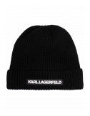 Шапка-бини KARL LAGERFELD Essential 216W3418 черная с логотипом
