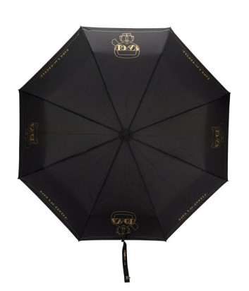 Зонт KARL LAGERFELD K/Ikonik 216W3905 черный с золотым принтом