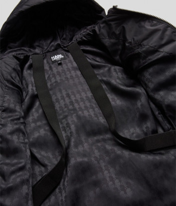 Пуховик KARL LAGERFELD Kids Z26084 с логотипом черно-белый