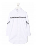 Платье-рубашка KARL LAGERFELD Kids Z12197 белое с брендированной тесьмой