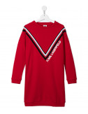 Платье KARL LAGERFELD Kids Z12198 красное с полосками и логотипом