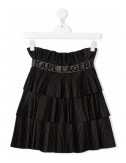 Плиссированная юбка KARL LAGERFELD Kids Z13077 с брендированным поясом