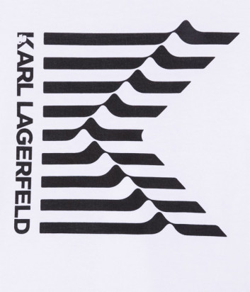 Футболка KARL LAGERFELD Kids Z25302 белая с логотипом