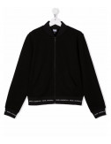 Бомбер KARL LAGERFELD Kids Z25328 черный с принтом на спине