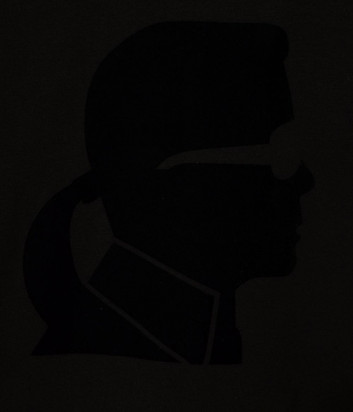 Бомбер KARL LAGERFELD Kids Z25328 черный с принтом на спине