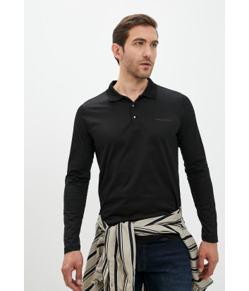 Поло KARL LAGERFELD 745000 512200 с длинным рукавом черное Поло KARL LAGERFELD 745000 512200 с длинным рукавом черное