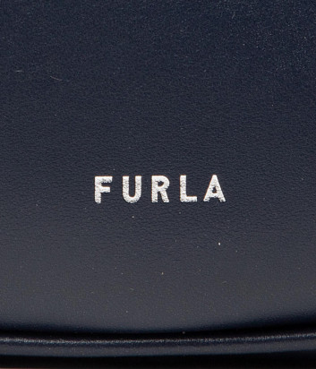 Кожаная сумка через плечо FURLA Moon S WB00356 с ручкой-цепочкой синяя