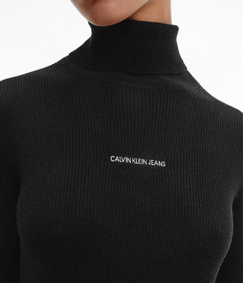 Трикотажное платье CALVIN KLEIN Jeans J20J216752 черное Трикотажное платье CALVIN KLEIN Jeans J20J216752 черное