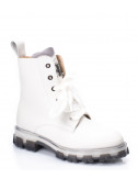 Кожаные ботинки HELENA SORETTI Jova 041 на шнуровке белые