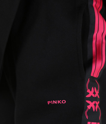 Спортивный костюм PINKO 1G16VV-1G16VU Y7JP черный с розовыми лампасами