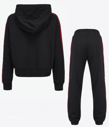 Спортивный костюм PINKO 1G16VV-1G16VU Y7JP черный с розовыми лампасами
