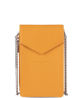 Кожаная сумочка-клатч на цепочке LANCASTER Foulonne PM 170-27 для смартфона желтая