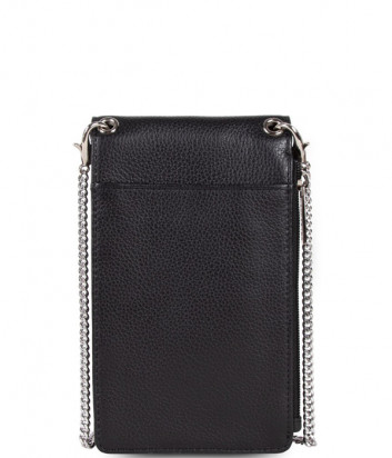 Кожаная сумочка-клатч на цепочке LANCASTER Foulonne PM 170-27 для смартфона черная