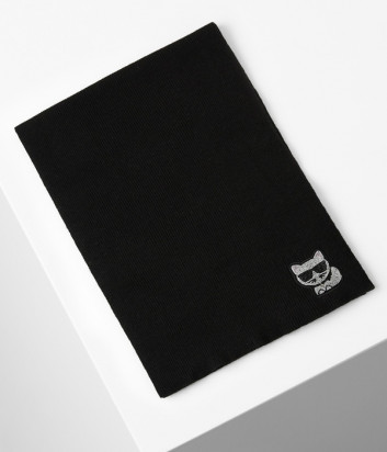 Шарф KARL LAGERFELD Choupette 216W3311 декорированный кристаллами черный