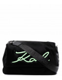 Вместительная сумка через плечо KARL LAGERFELD Signature 216W3063 черная