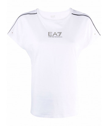 Футболка EA7 EMPORIO ARMANI 6KTT04 TJBEZ белая с логотипом