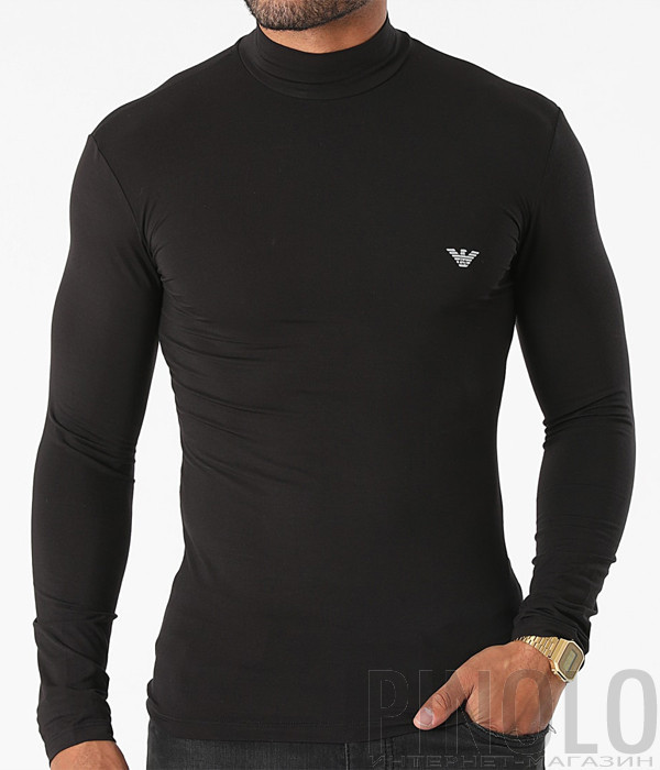 Лонгслив EMPORIO ARMANI 111695 1A511 с горловиной черный