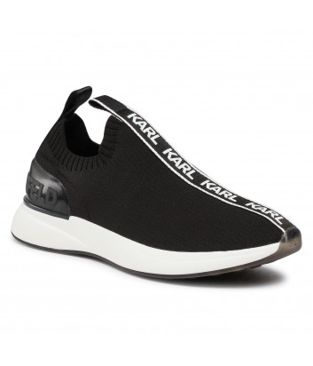 Текстильные кроссовки KARL LAGERFELD KL62115 черные с логотипом