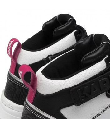Высокие кожаные кроссовки KARL LAGERFELD KL62040 комбинированные