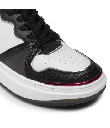Высокие кожаные кроссовки KARL LAGERFELD KL62040 комбинированные