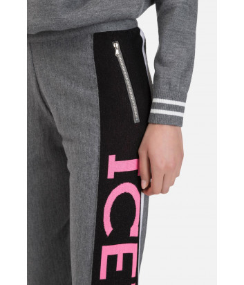 Трикотажный костюм ICEBERG A0017010-AB037010 серый с розовым логотипом